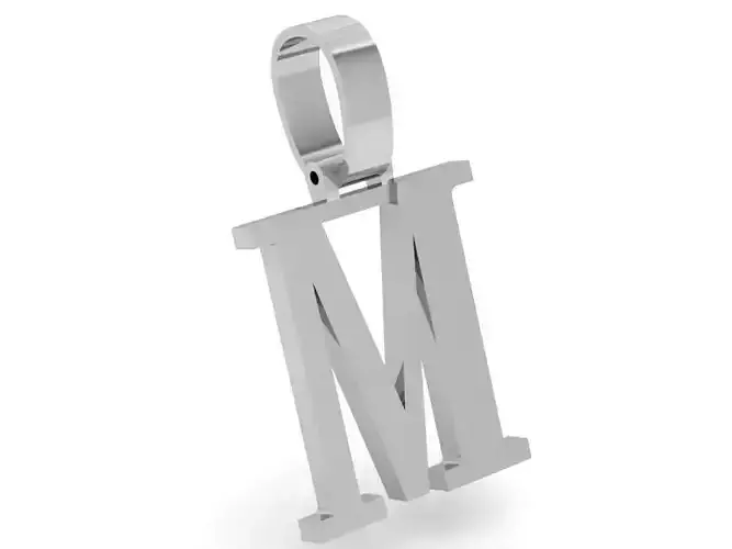 M Letter Pendant 3849