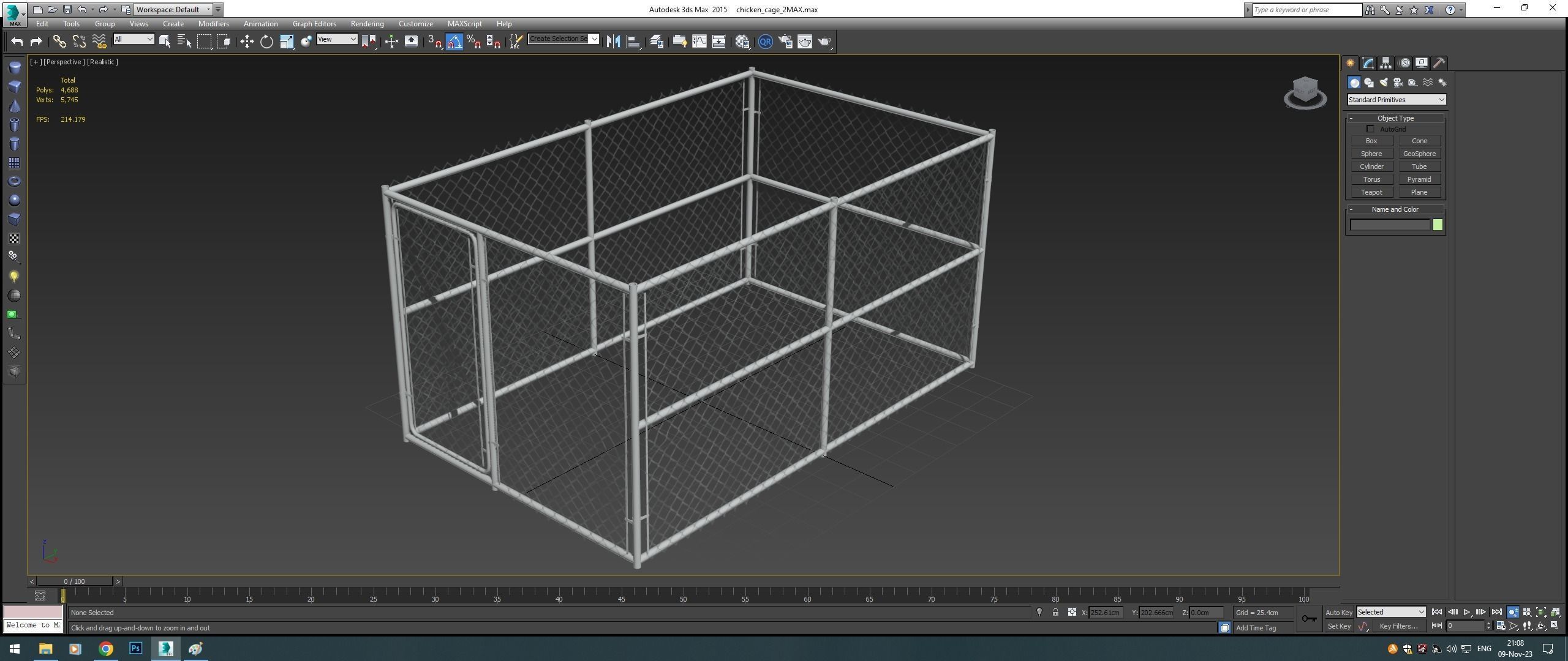 Chicken coop Low-poly 3D model_19