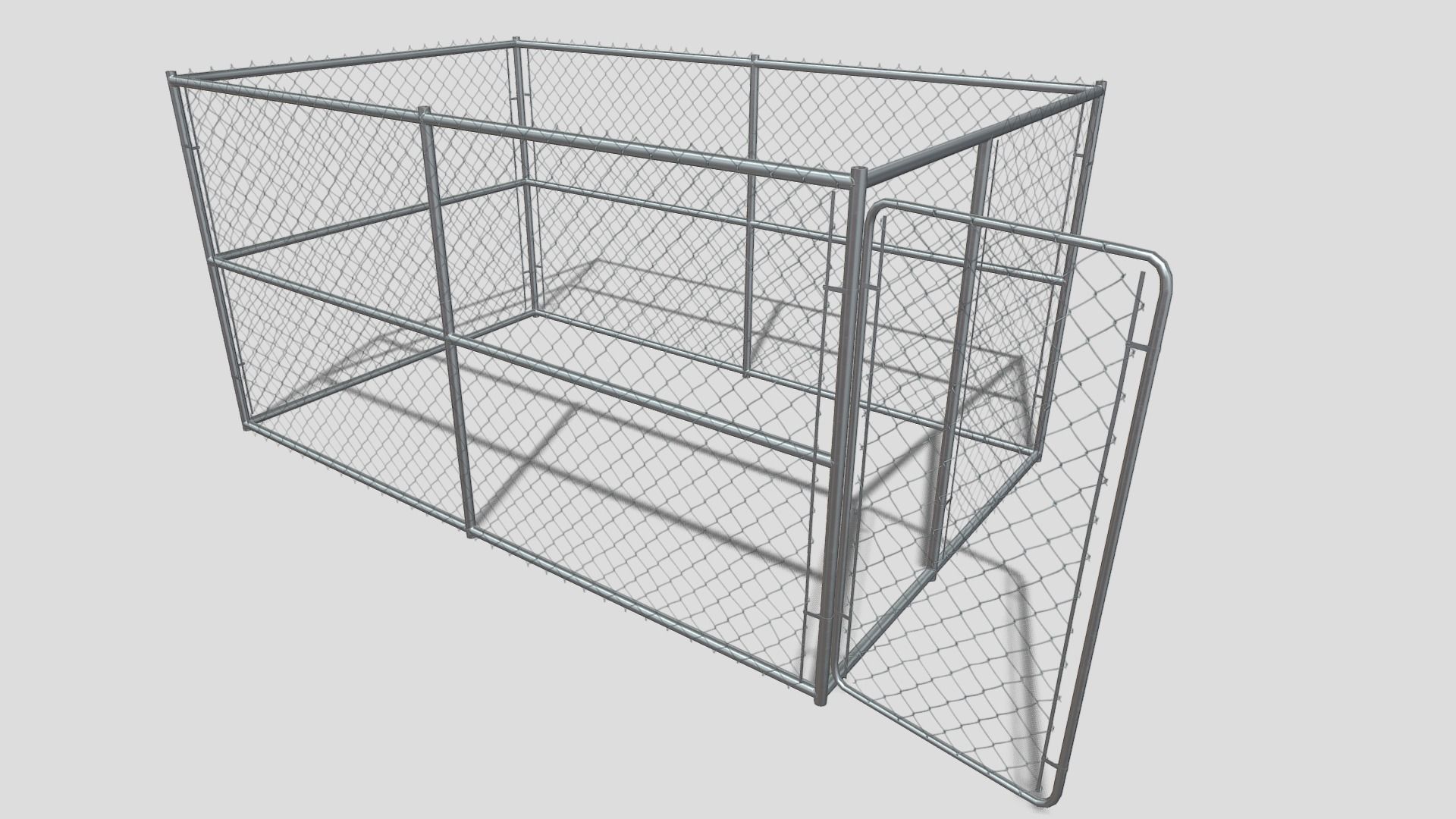 Chicken coop Low-poly 3D model_16