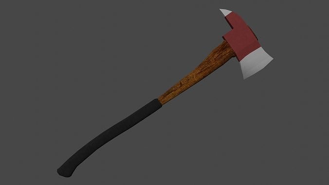 Fire Axe Free low-poly 3D model