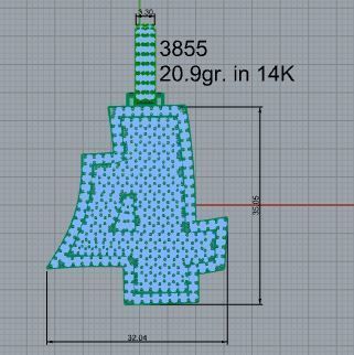 Number 4 Pendant 3855 3D print model_4