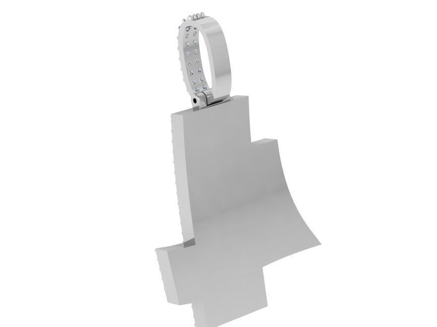 Number 4 Pendant 3855 3D print model_3