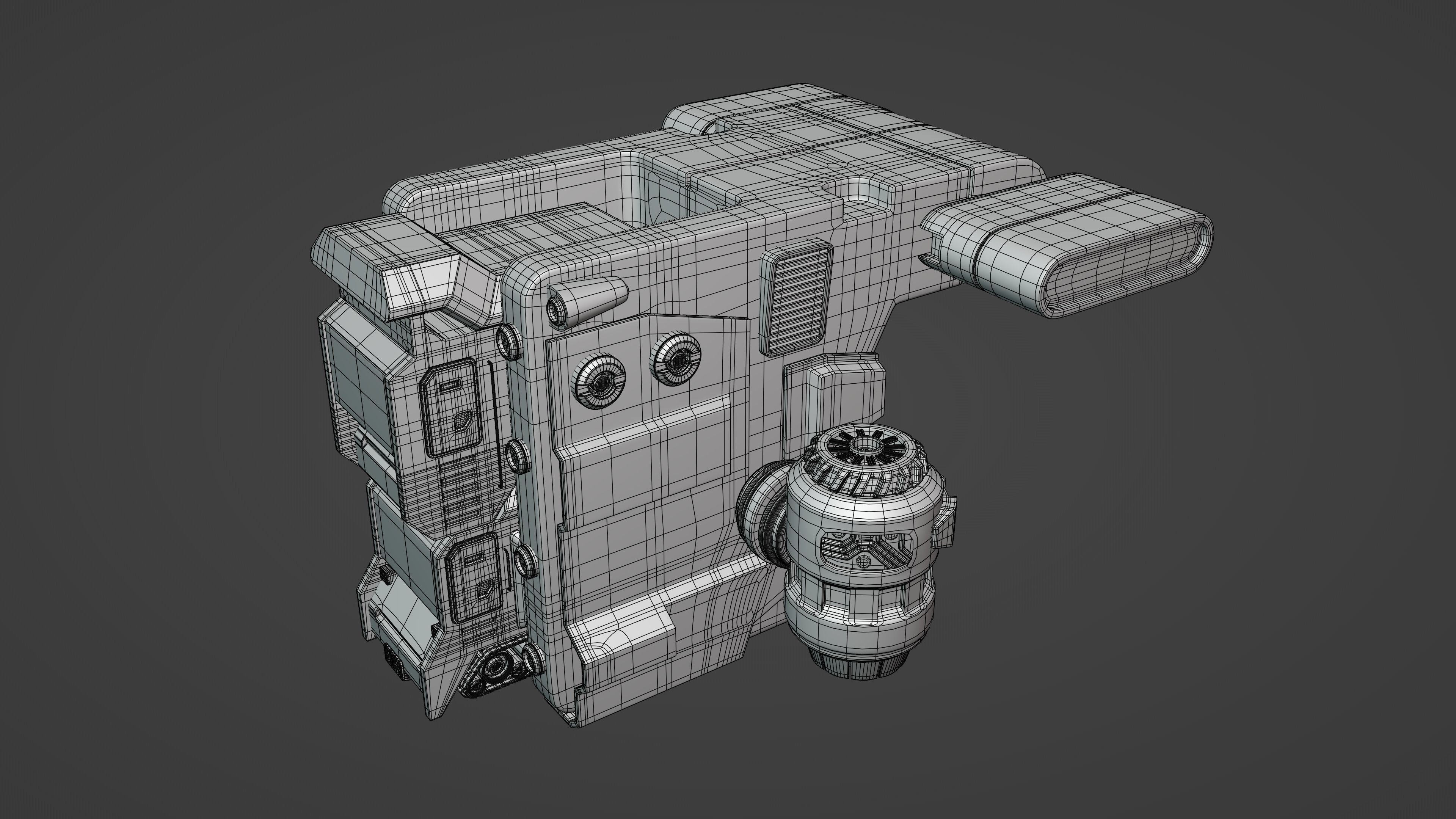 Basic human spaceship 3D model_4