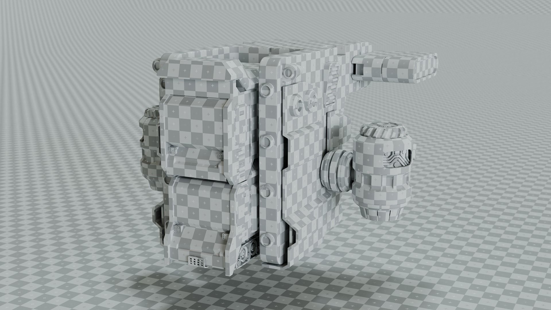 Basic human spaceship 3D model_8