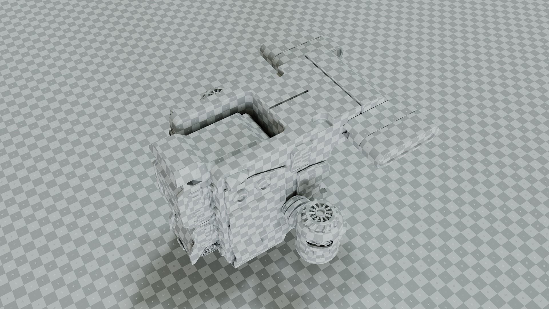 Basic human spaceship 3D model_9