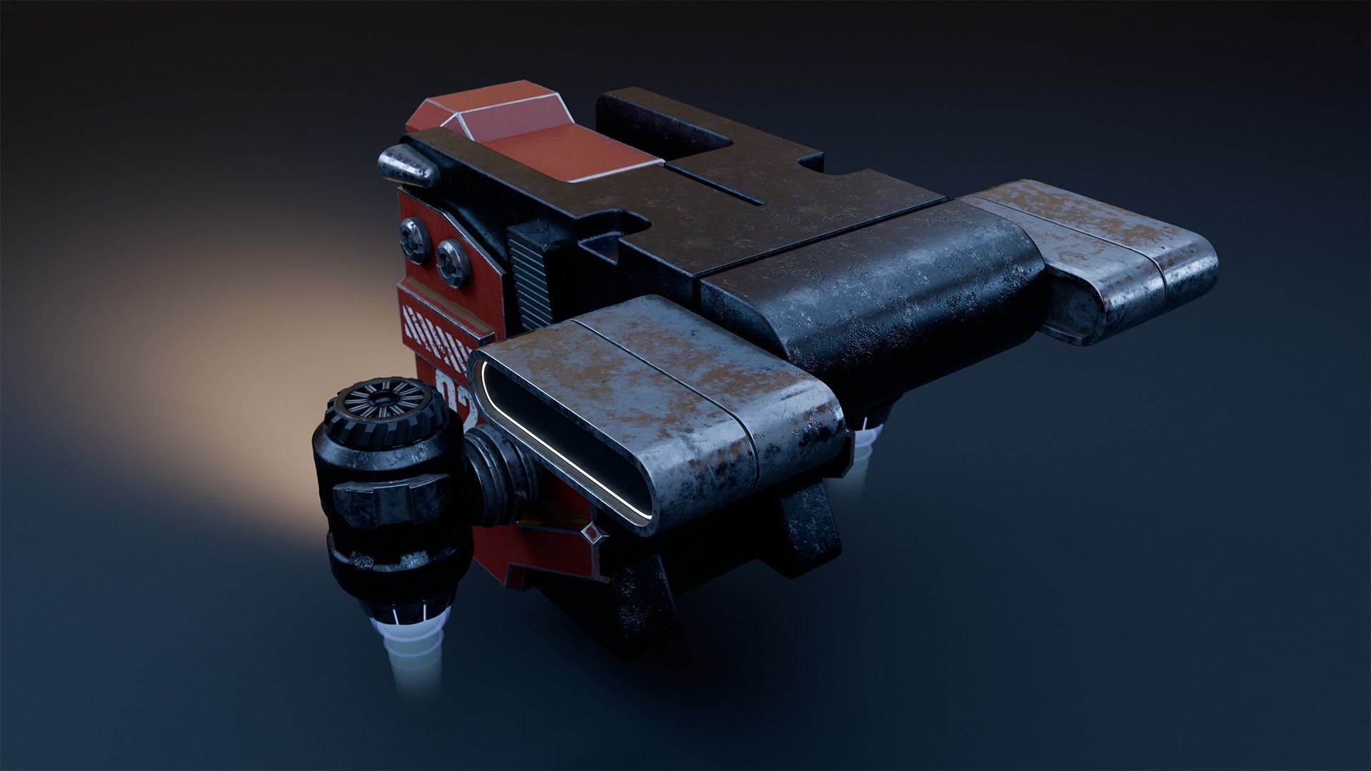 Basic human spaceship 3D model_3