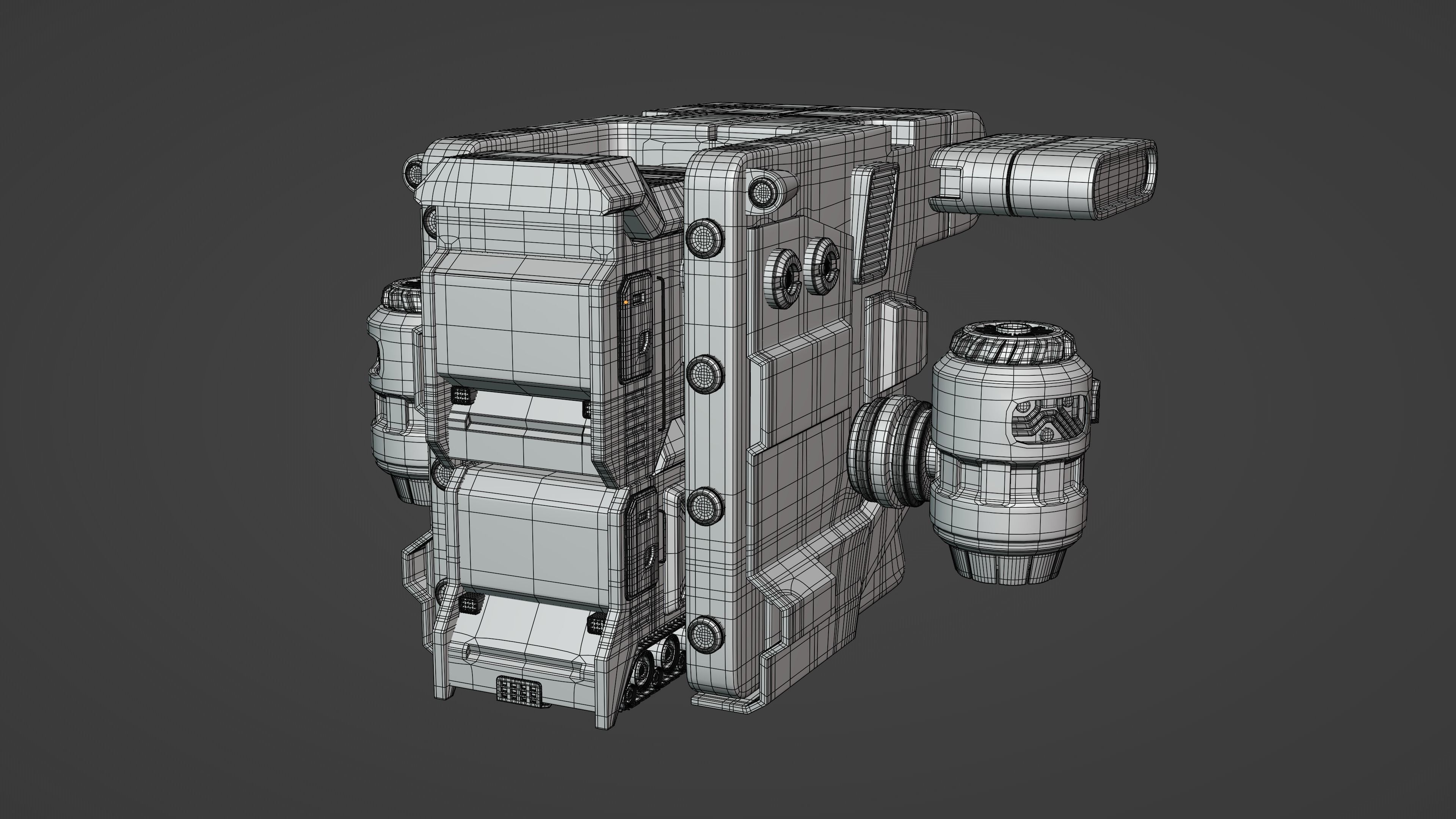 Basic human spaceship 3D model_5
