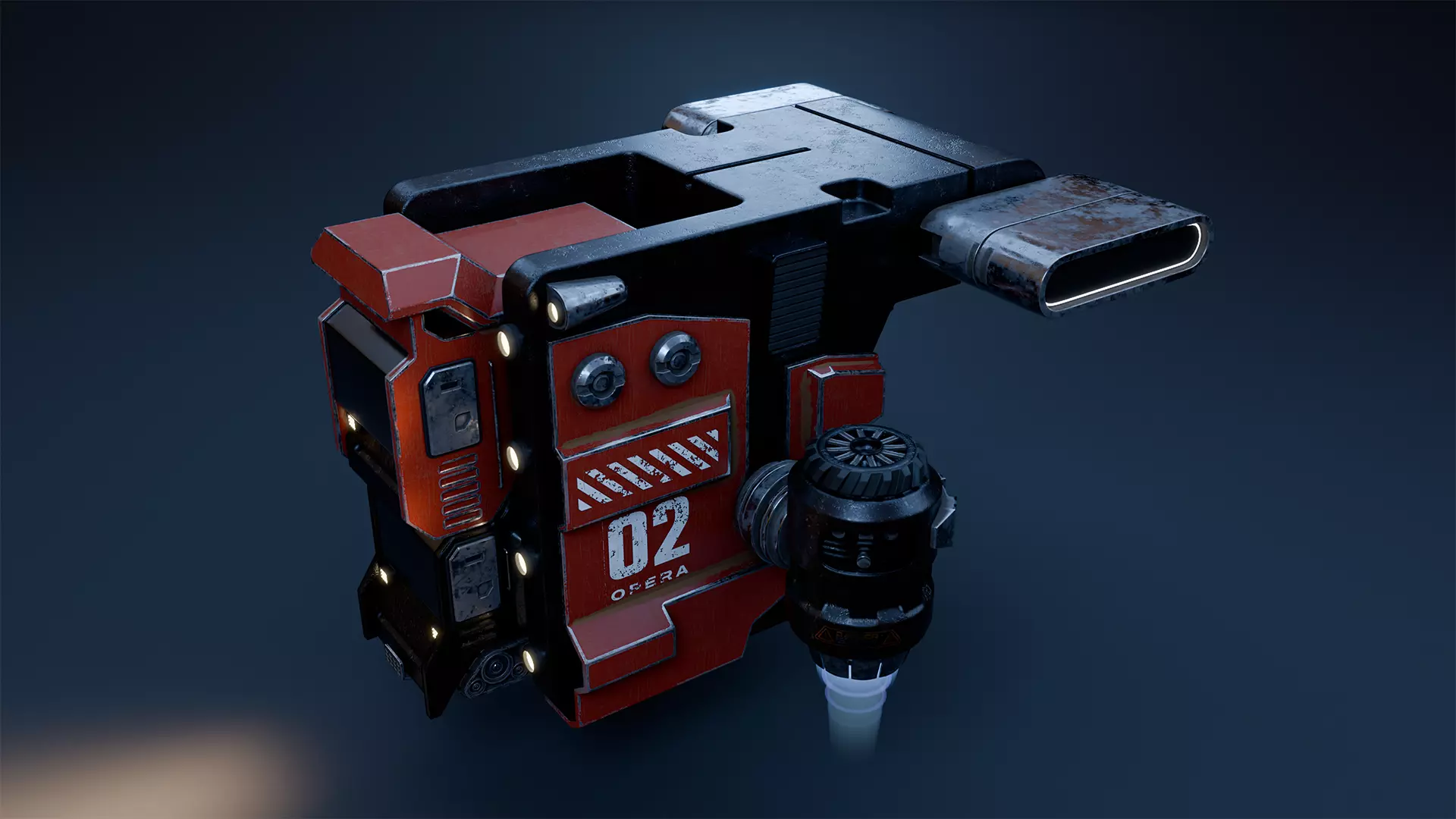 Basic human spaceship 3D model_0