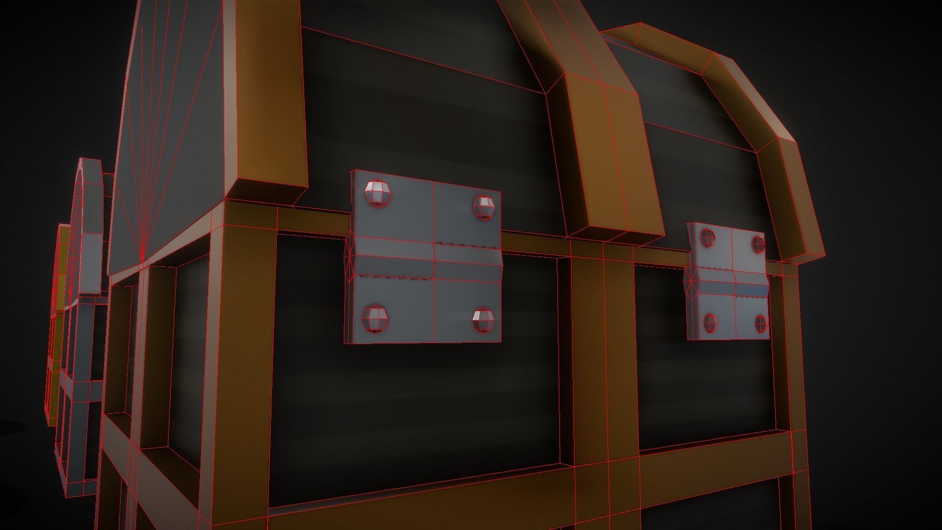 Low Poly Chests Bronze SIlver and Gold pack Low-poly 3D model_5