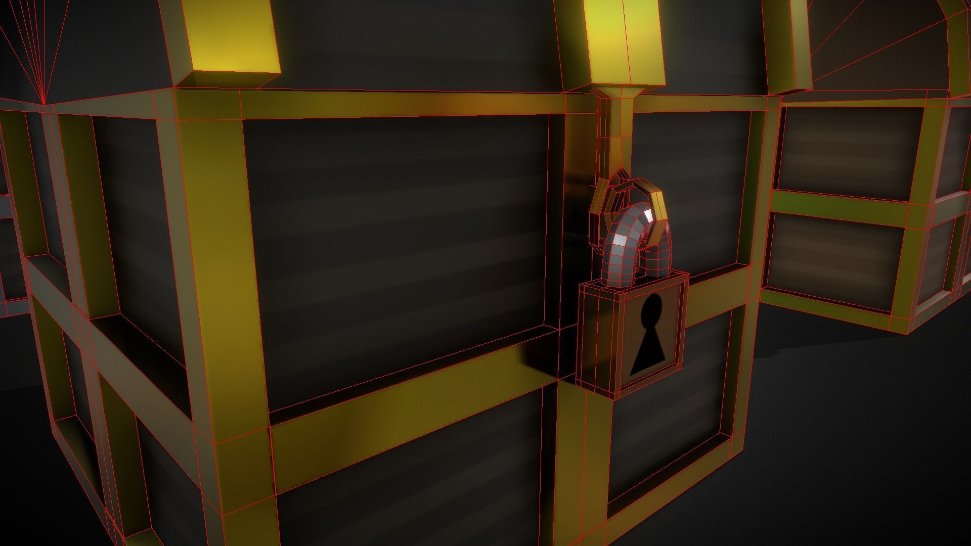 Low Poly Chests Bronze SIlver and Gold pack Low-poly 3D model_9