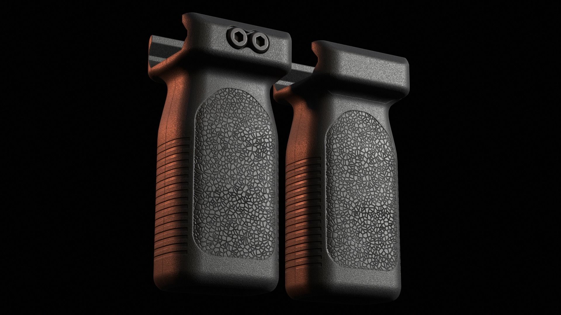 Weapon Foregrip Low-poly 3D model_12