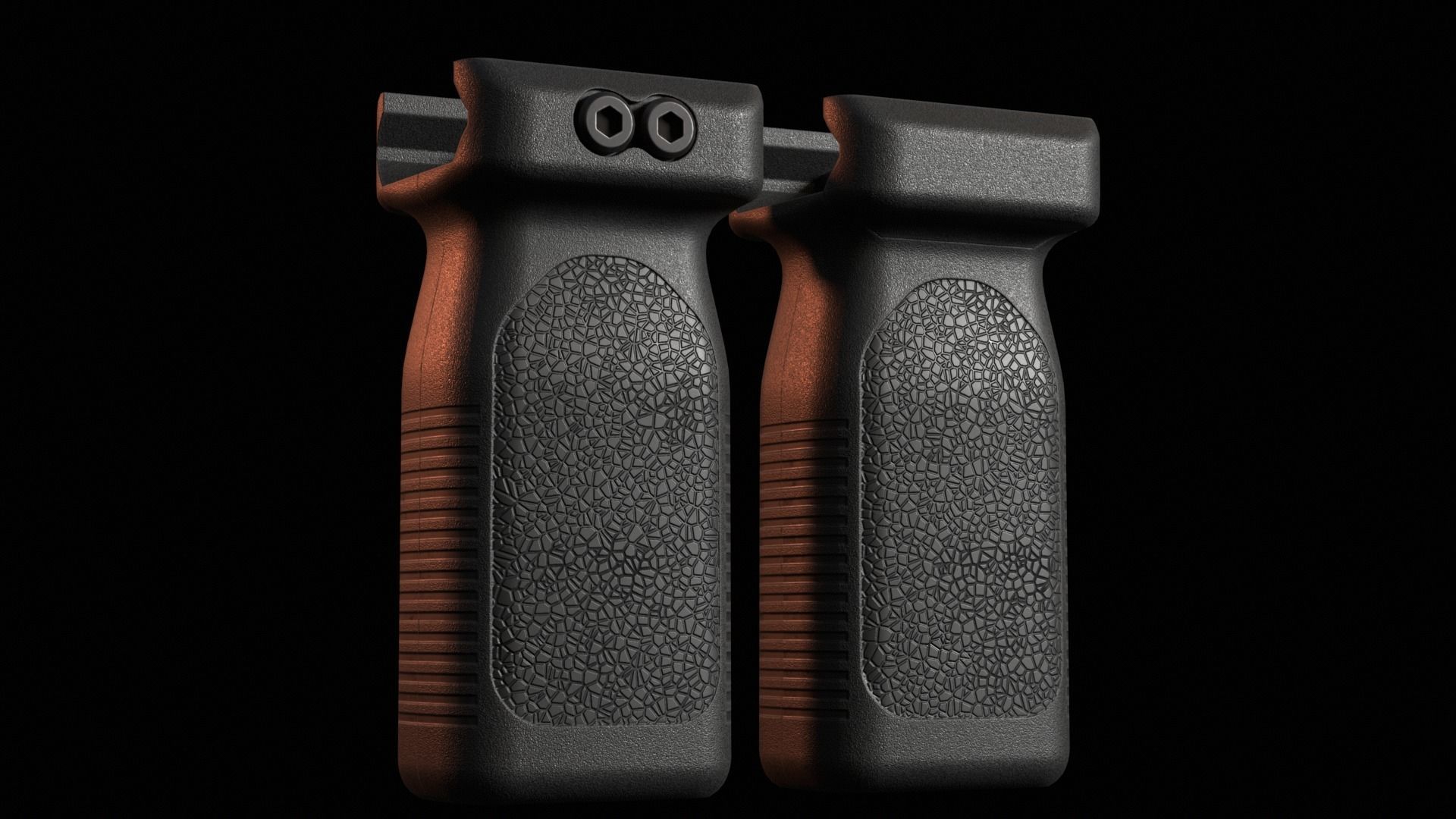 Weapon Foregrip Low-poly 3D model_11