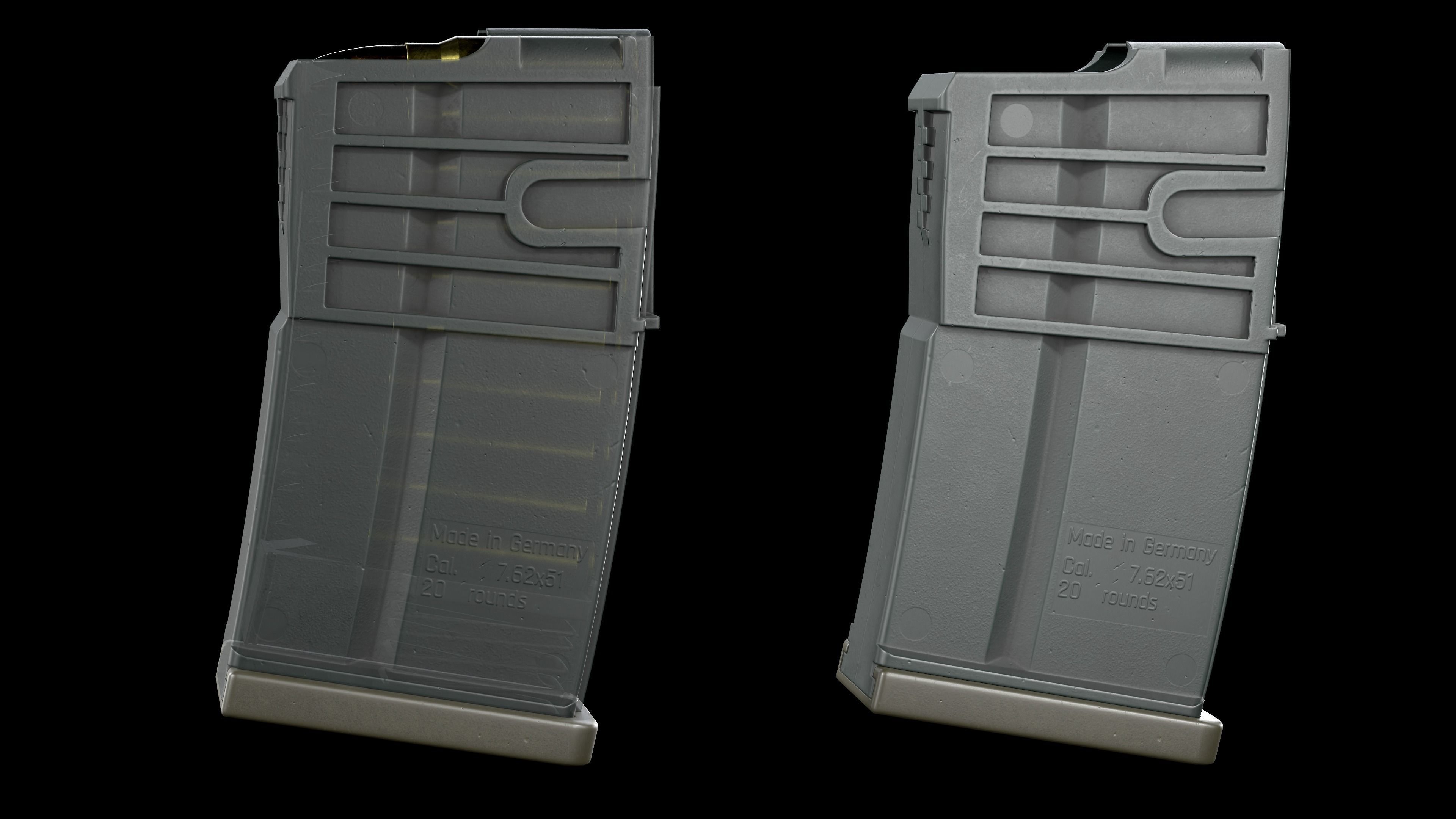 Tactical Modular Sniper Rifle HK G28 patrol Low-poly 3D model_36