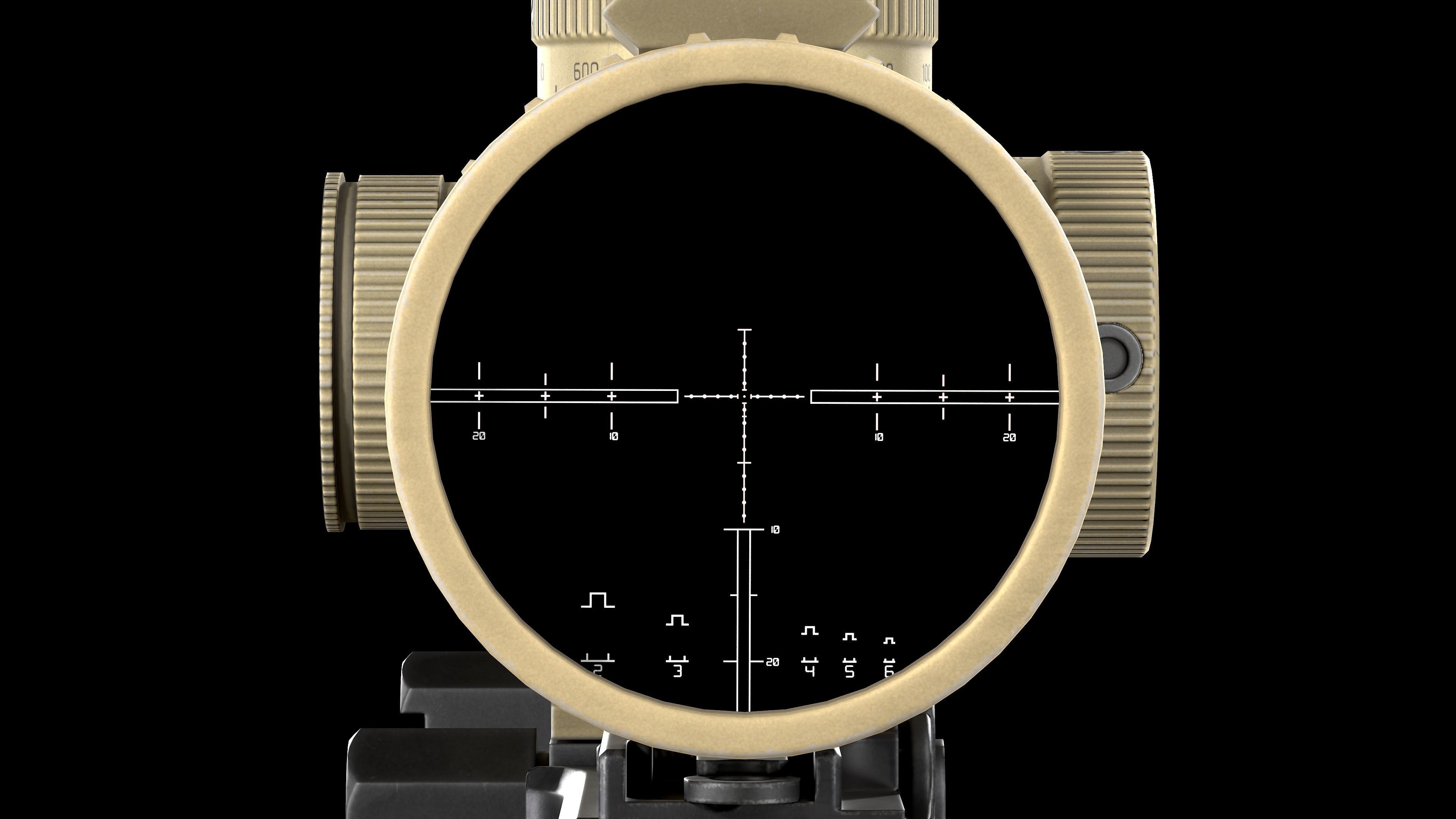 Tactical Modular Sniper Rifle HK G28 patrol Low-poly 3D model_34