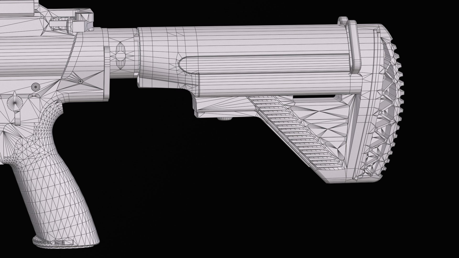 Tactical Modular Sniper Rifle HK G28 patrol Low-poly 3D model_41