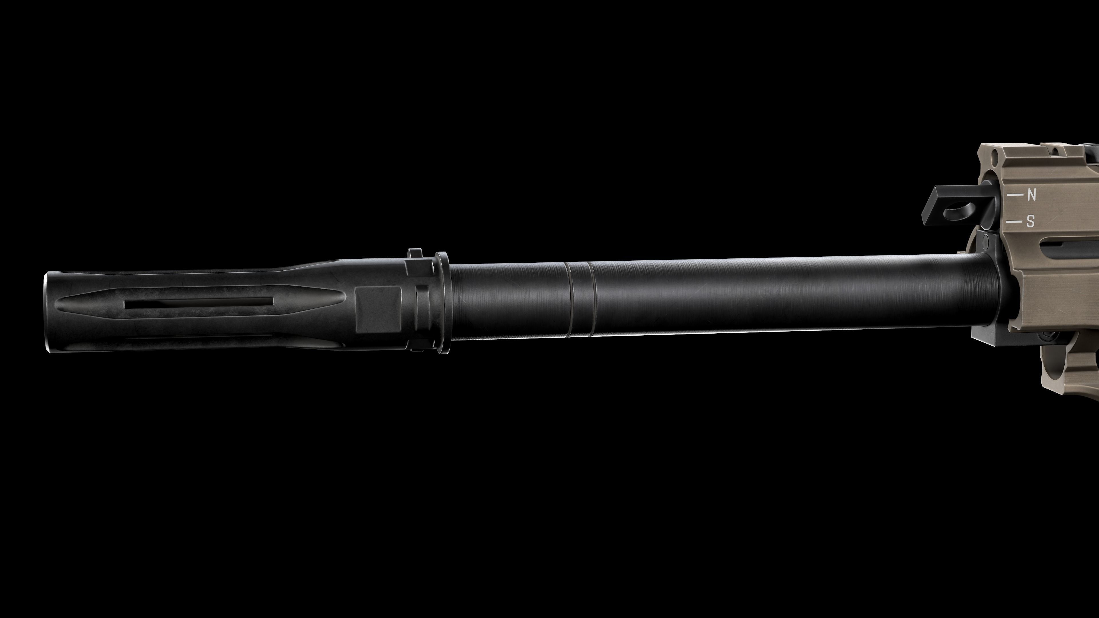 Tactical Modular Sniper Rifle HK G28 patrol Low-poly 3D model_23