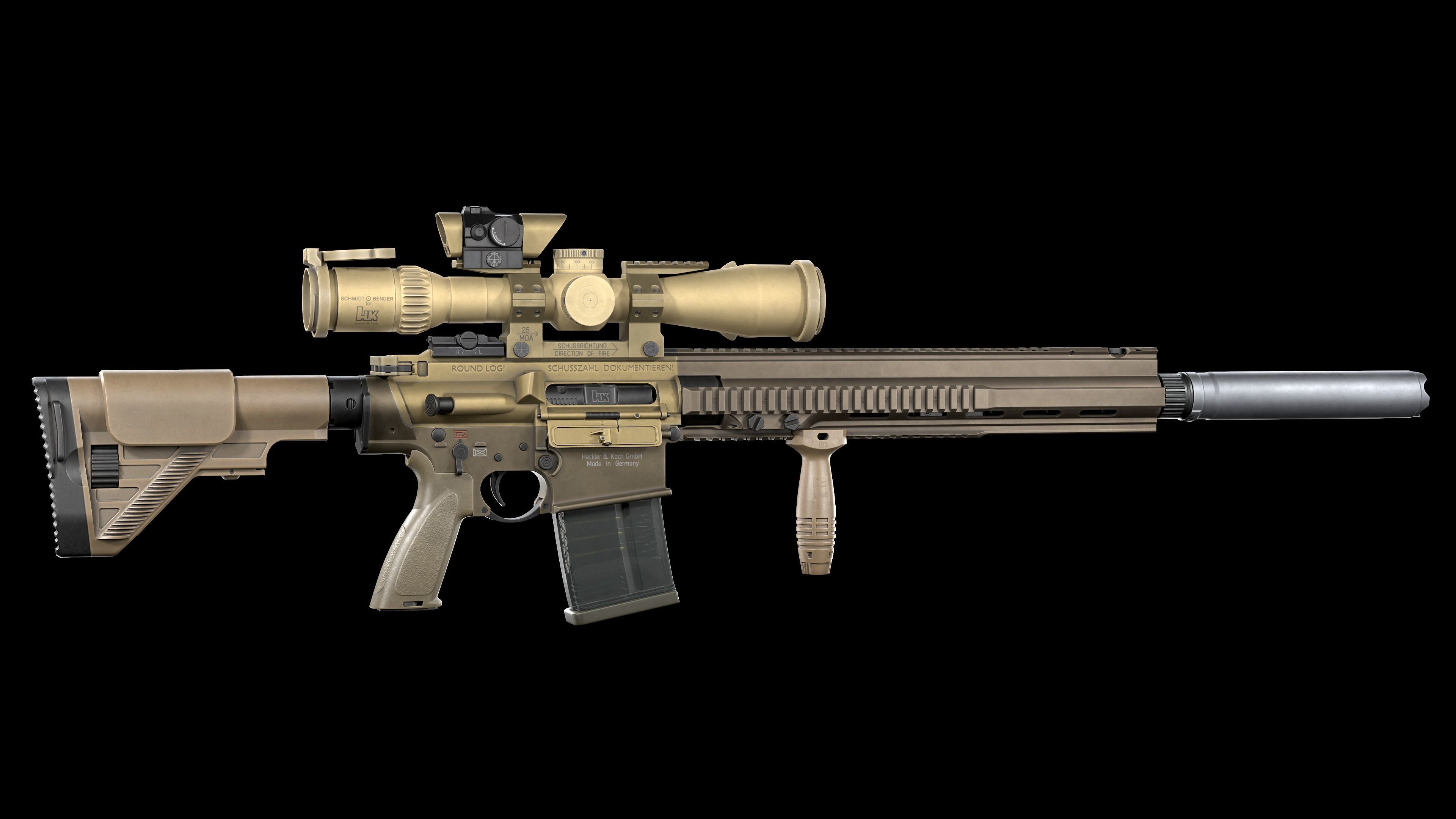 Tactical Modular Sniper Rifle HK G28 and G28 patrol 3D Model Collection_14