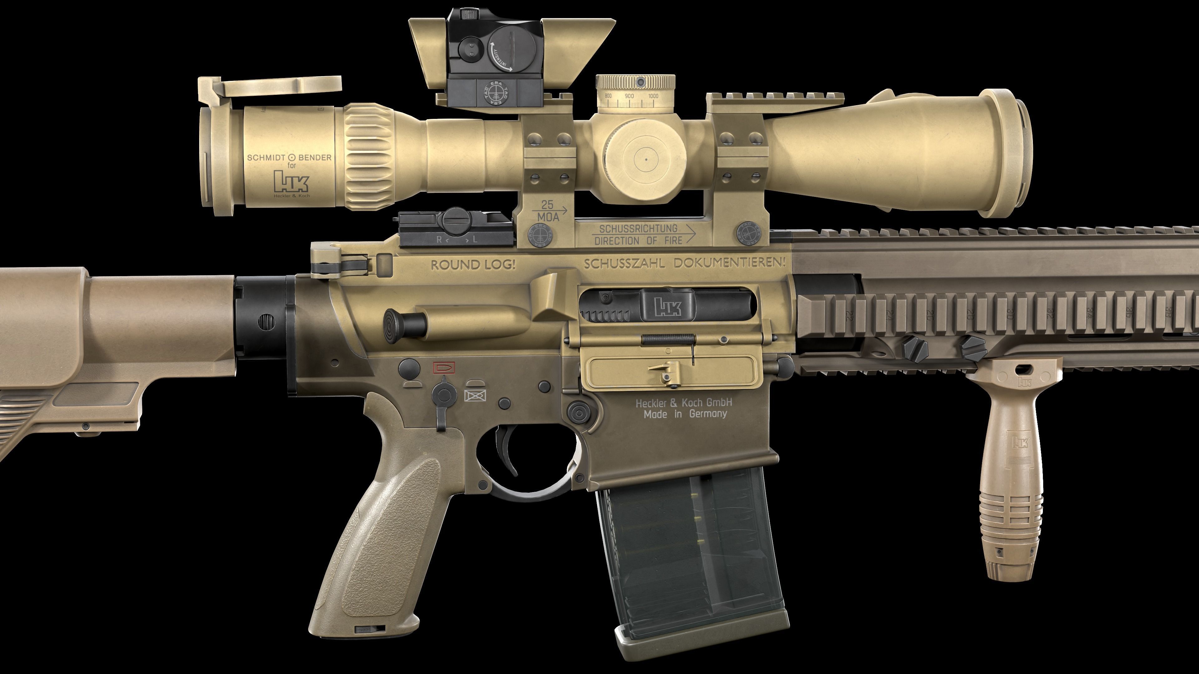 Tactical Modular Sniper Rifle HK G28 and G28 patrol 3D Model Collection_26