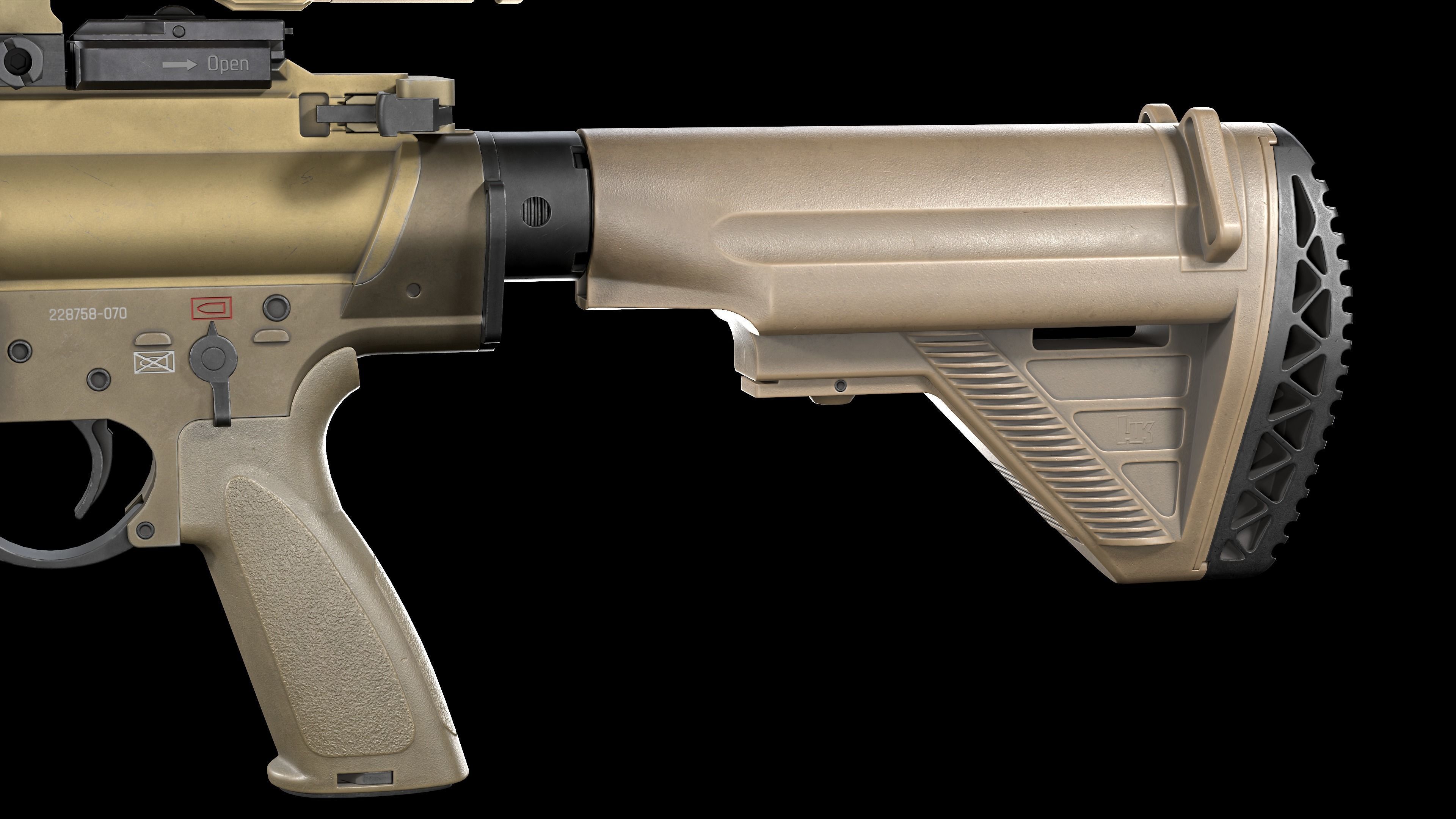 Tactical Modular Sniper Rifle HK G28 and G28 patrol 3D Model Collection_30