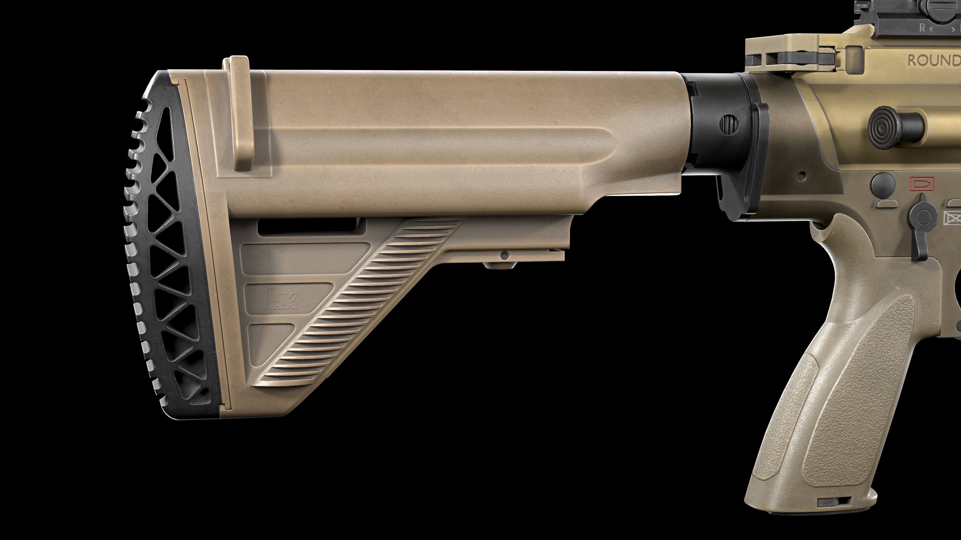 Tactical Modular Sniper Rifle HK G28 and G28 patrol 3D Model Collection_36