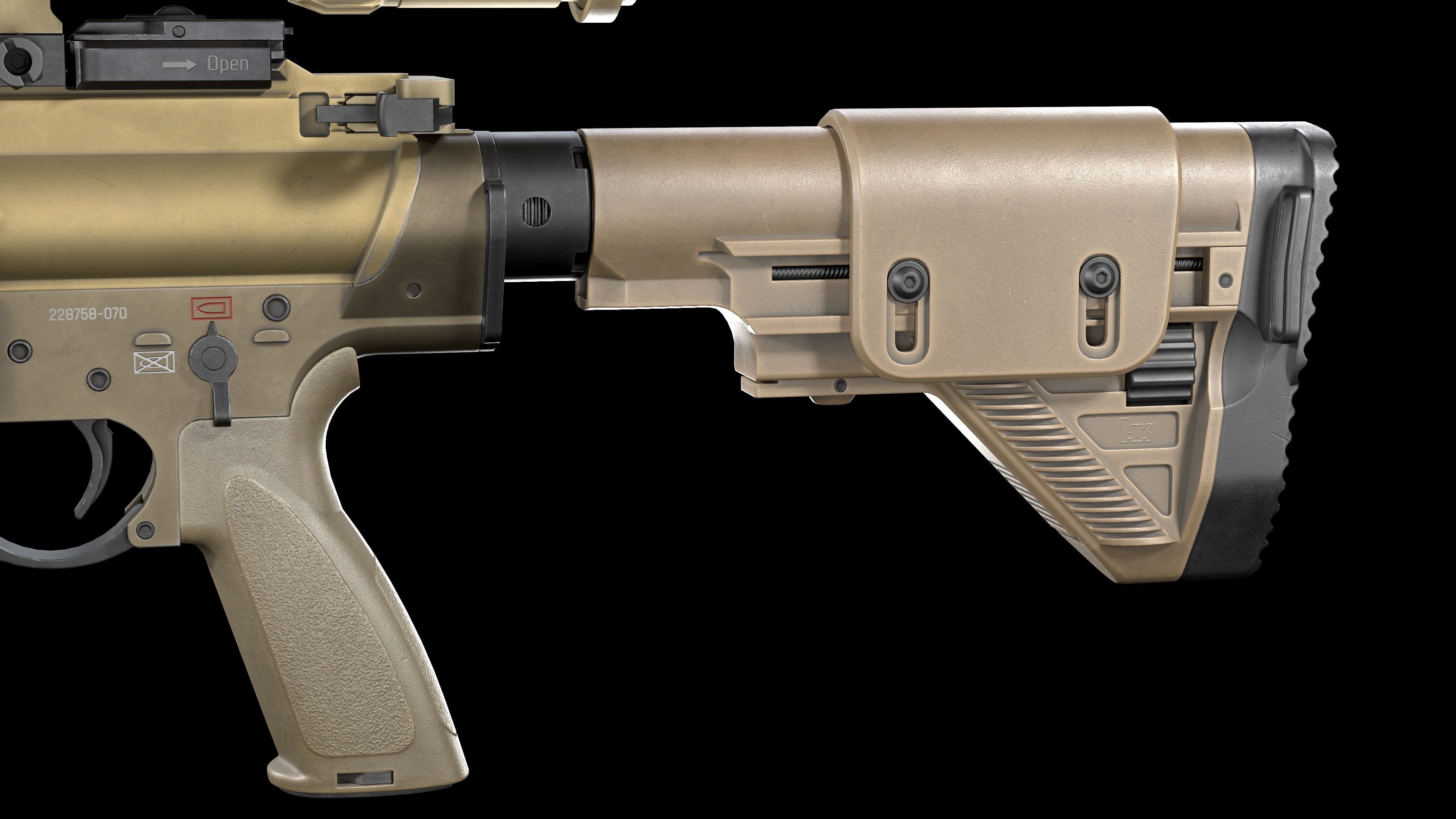 Tactical Modular Sniper Rifle HK G28 and G28 patrol 3D Model Collection_20