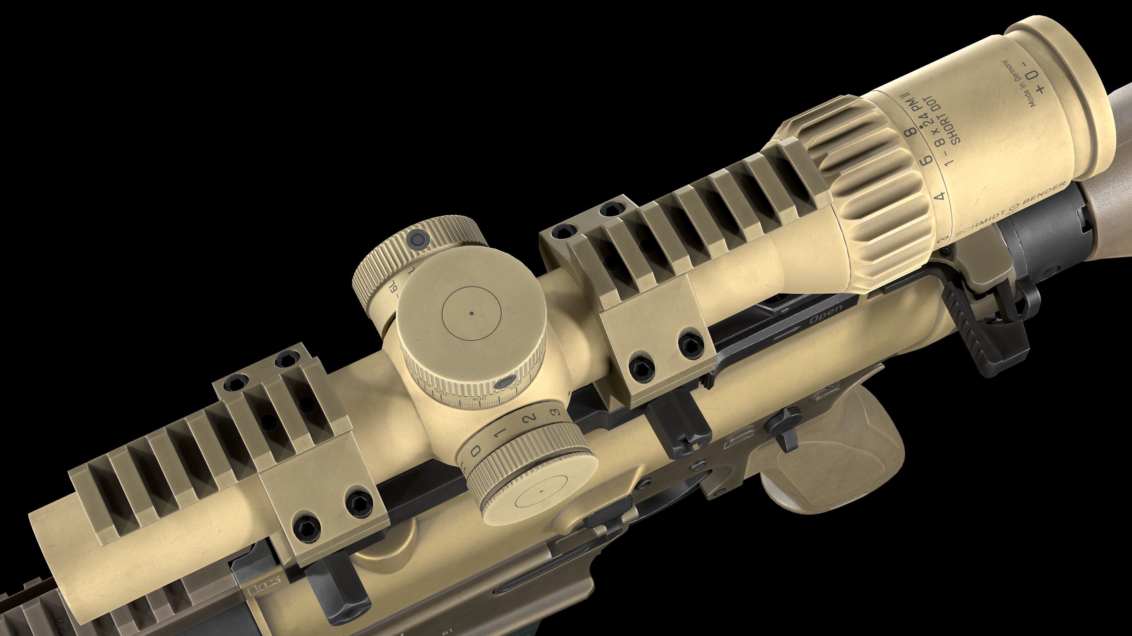 Tactical Modular Sniper Rifle HK G28 and G28 patrol 3D Model Collection_34