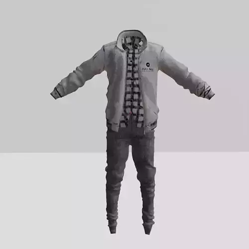 outfit Low-poly 3D model