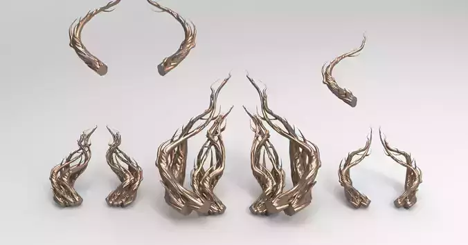 Celtic Carved ivy horn collection 