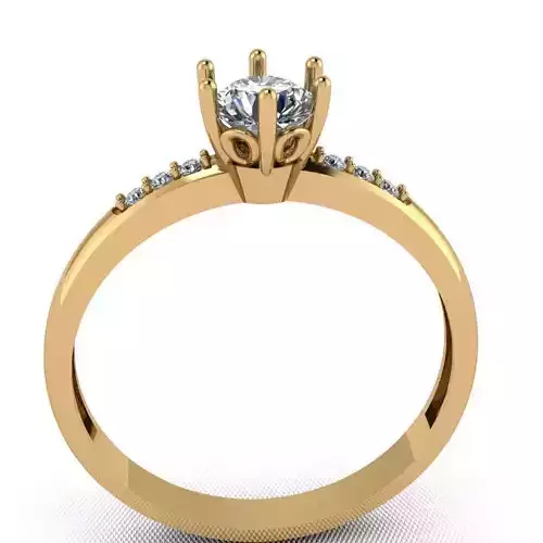 Ring diamond engagement gold
