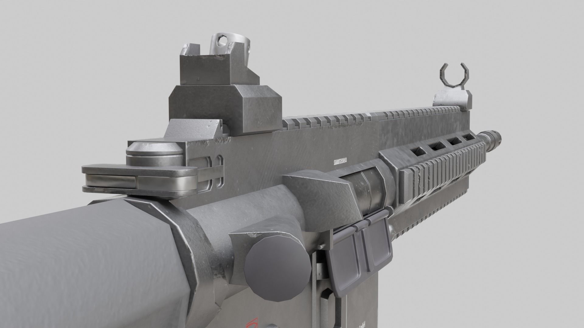M416 Realistic assault rifle 3D model_18