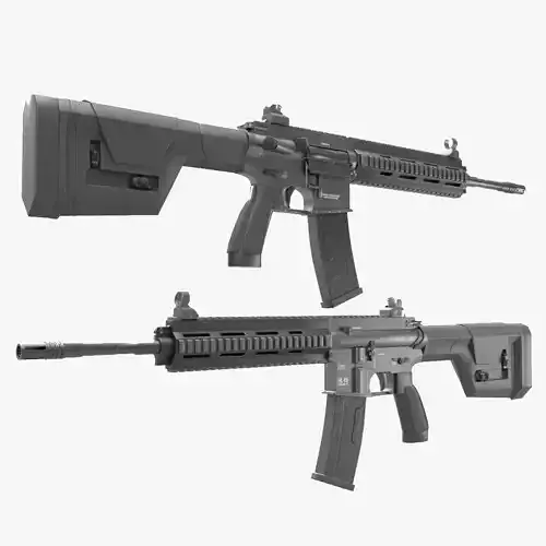 M416 Realistic assault rifle 3D model