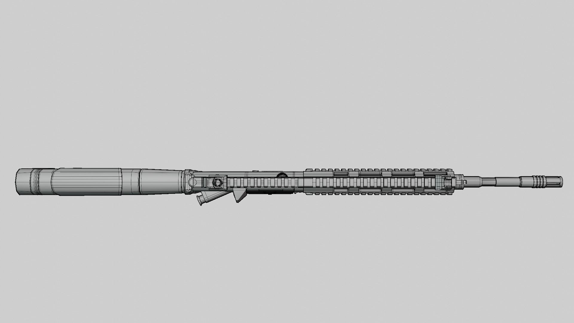 M416 Realistic assault rifle 3D model_23
