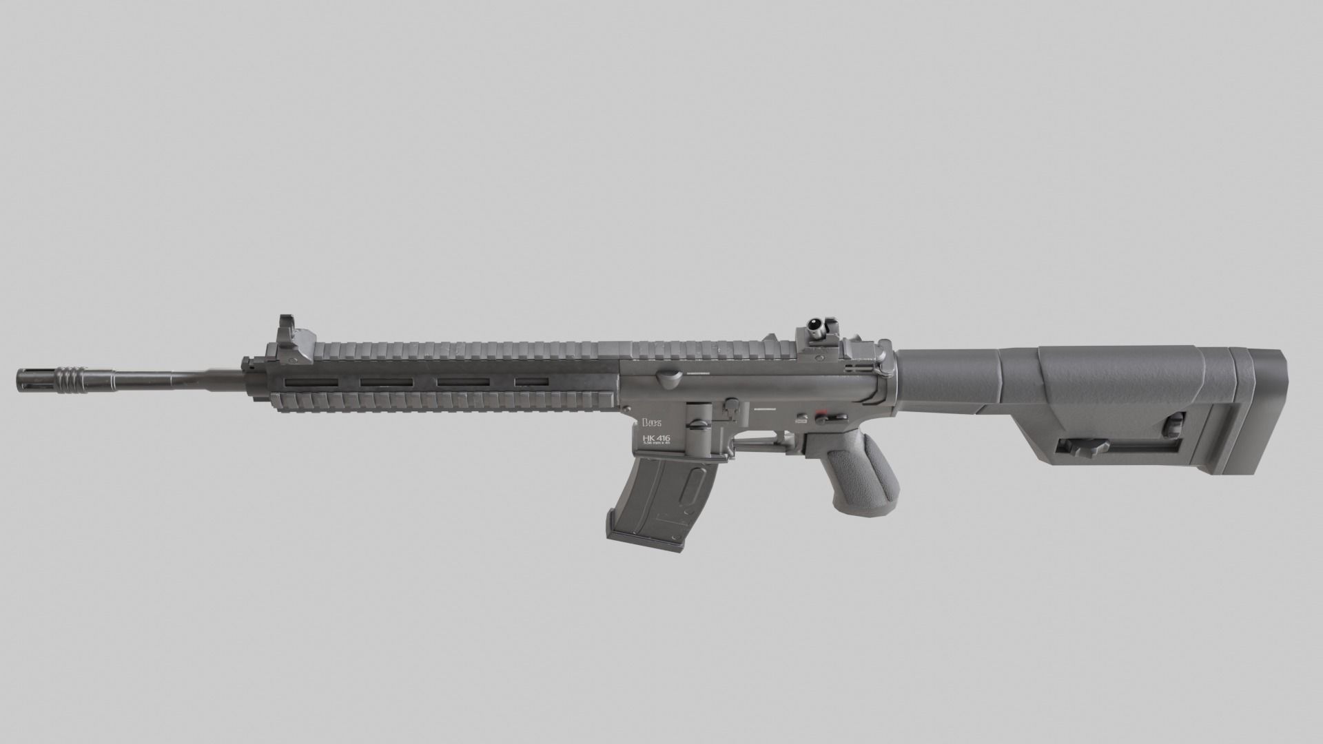 M416 Realistic assault rifle 3D model_10