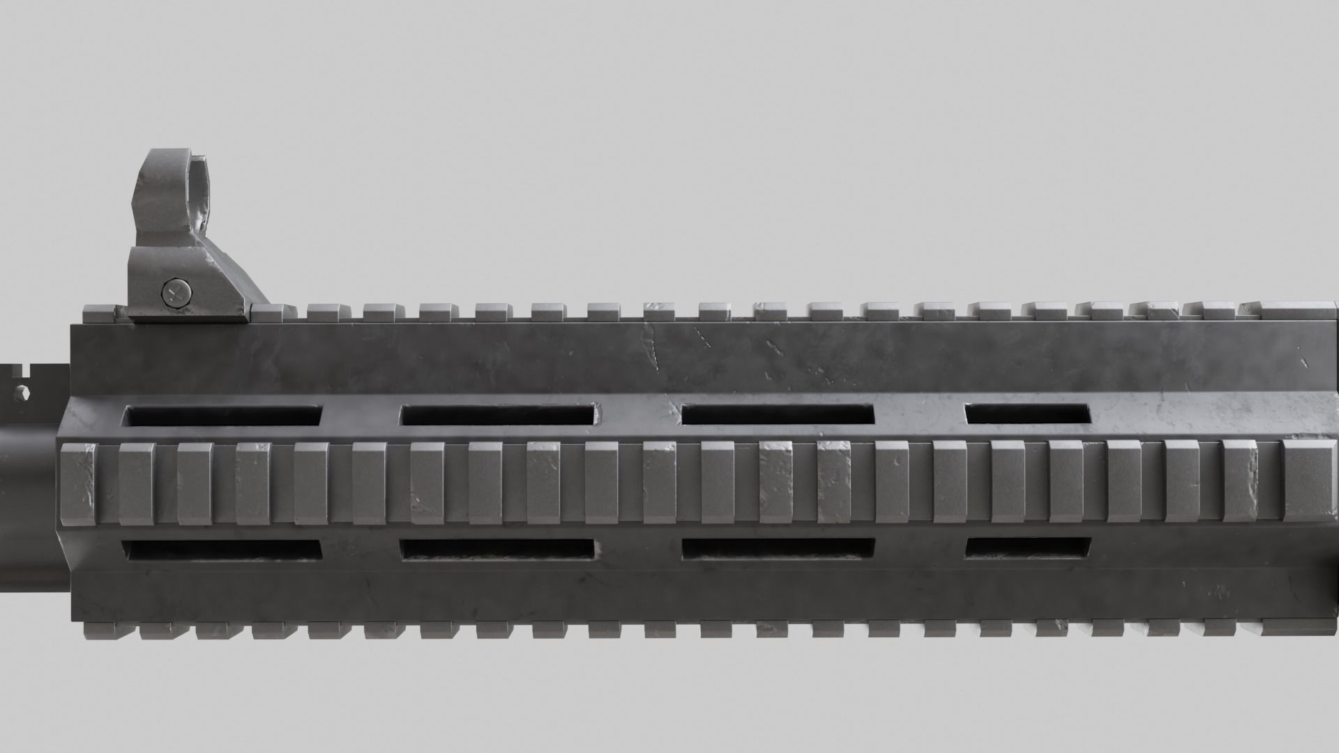 M416 Realistic assault rifle 3D model_13