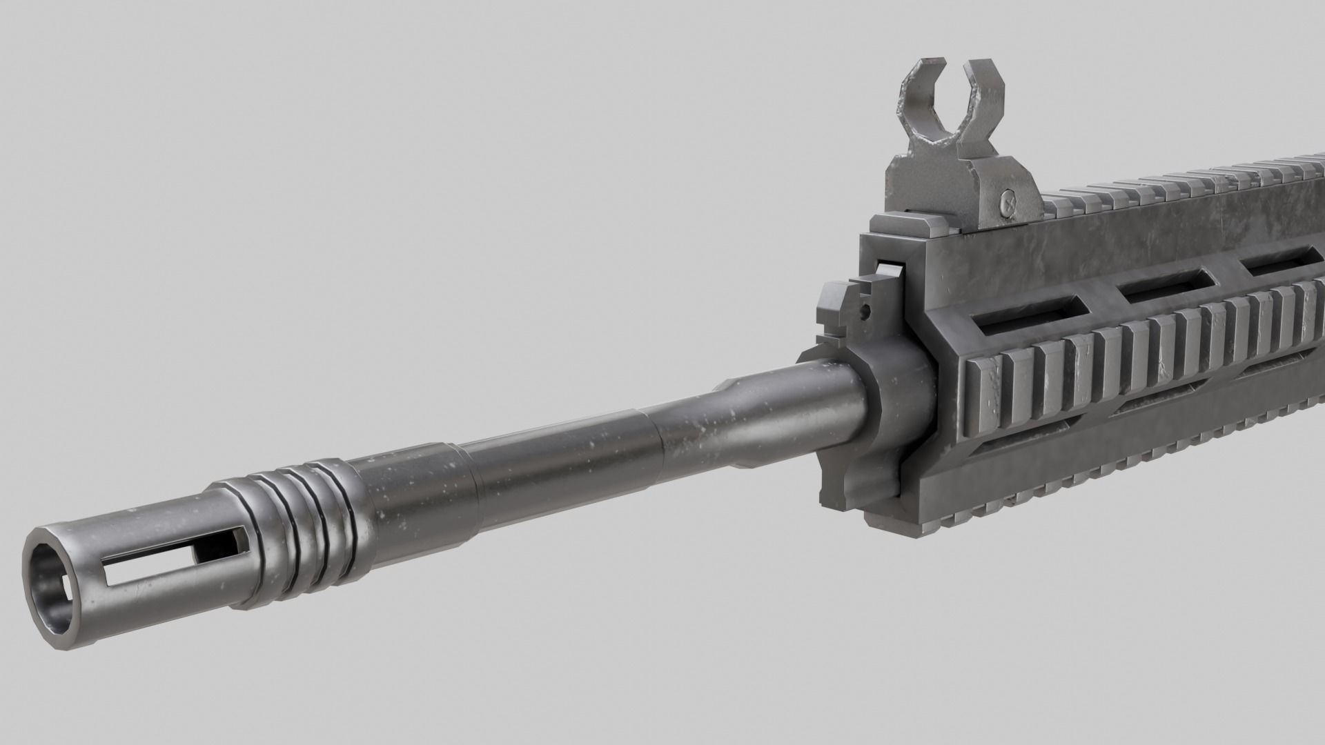 M416 Realistic assault rifle 3D model_20