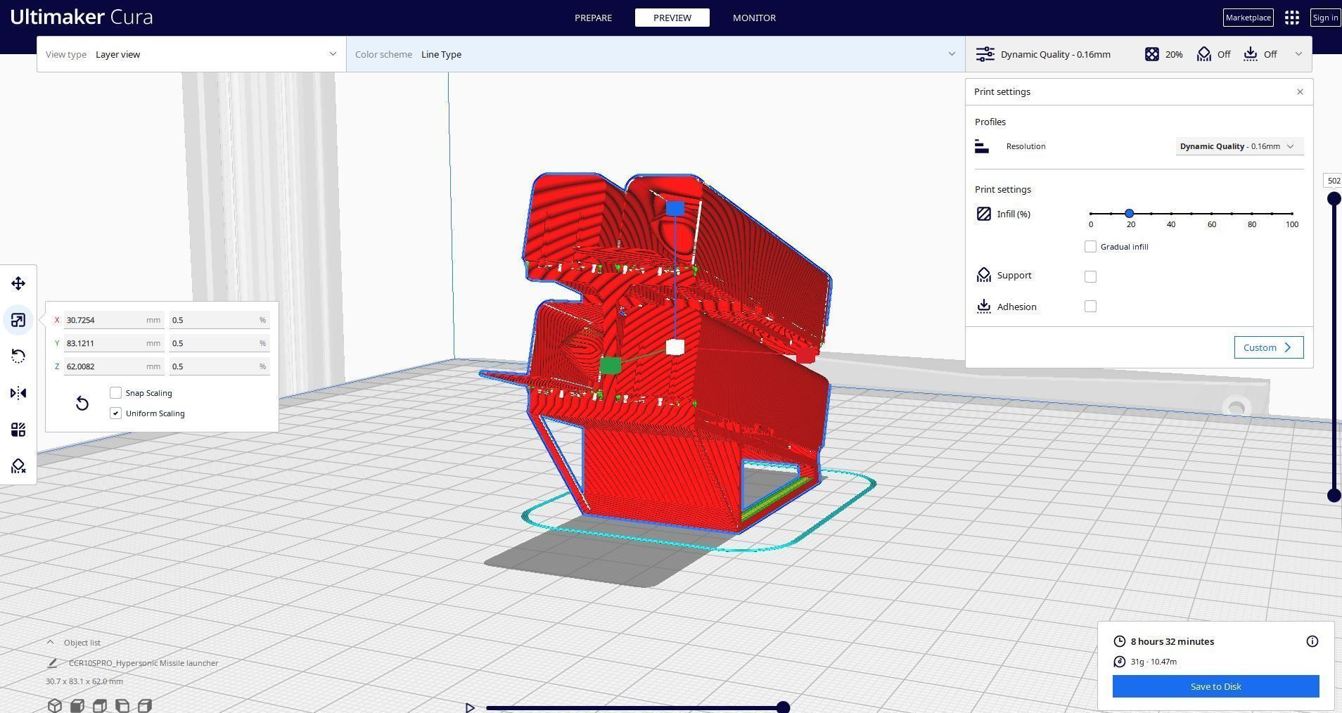 hypersonic missile launcher 3D print model_1