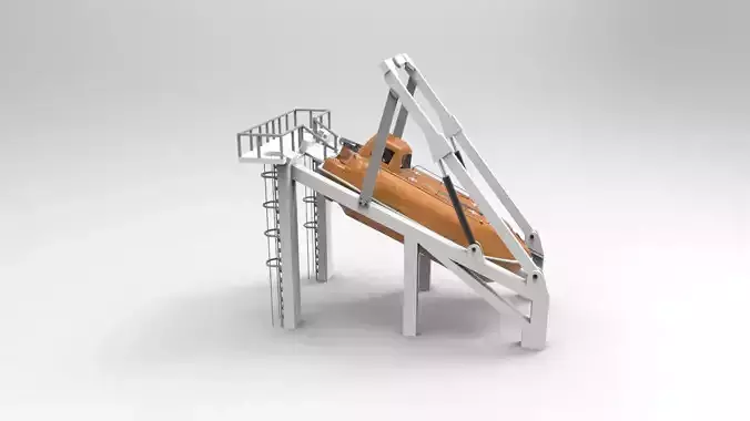 Lifeboats launcher 3D print model