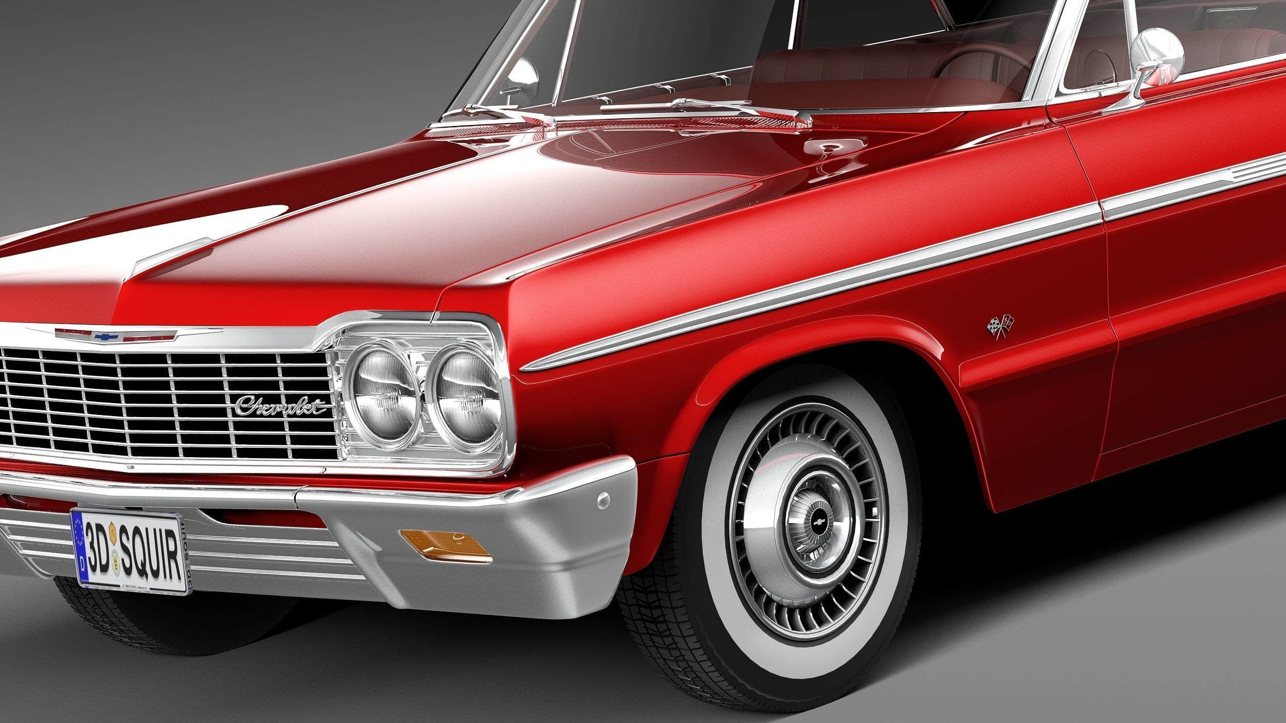 Chevrolet Impala Coupe 1964 3D model_2