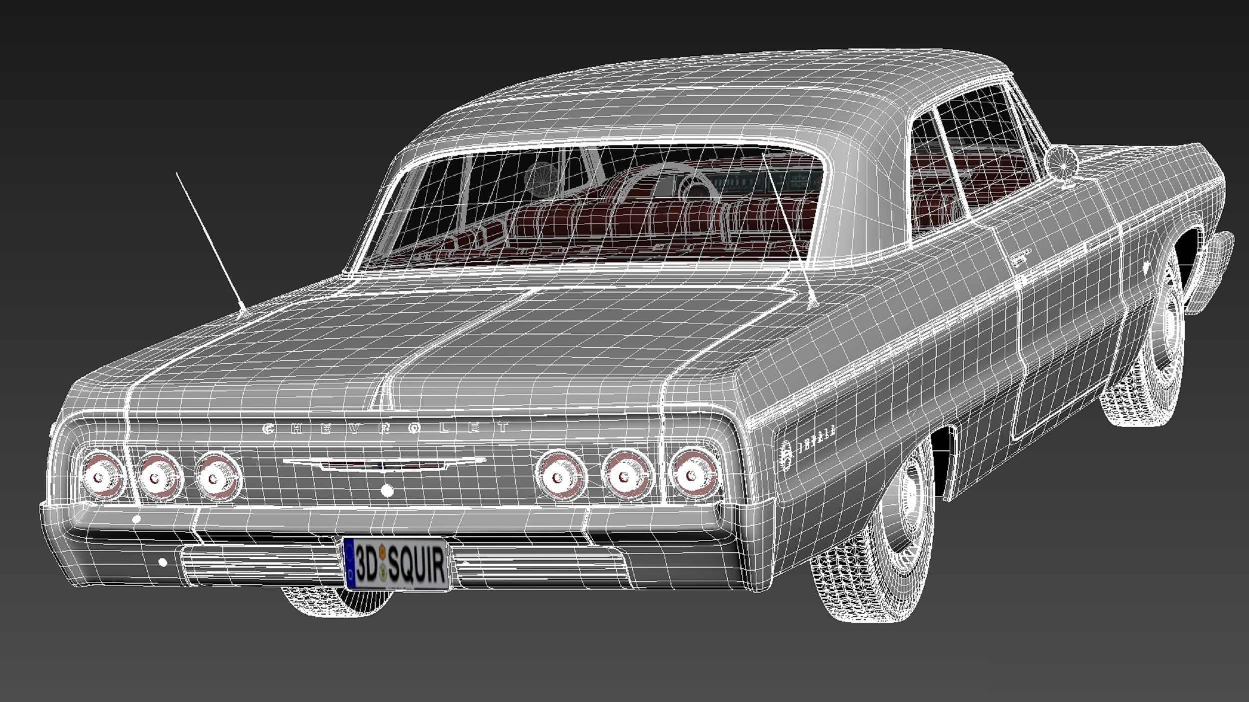 Chevrolet Impala Coupe 1964 3D model_18
