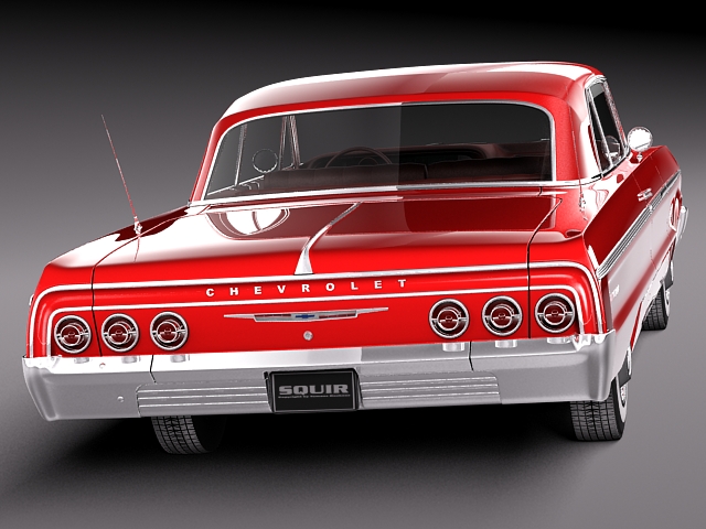 Chevrolet Impala Coupe 1964 3D Model .max .obj .3ds .fbx ...