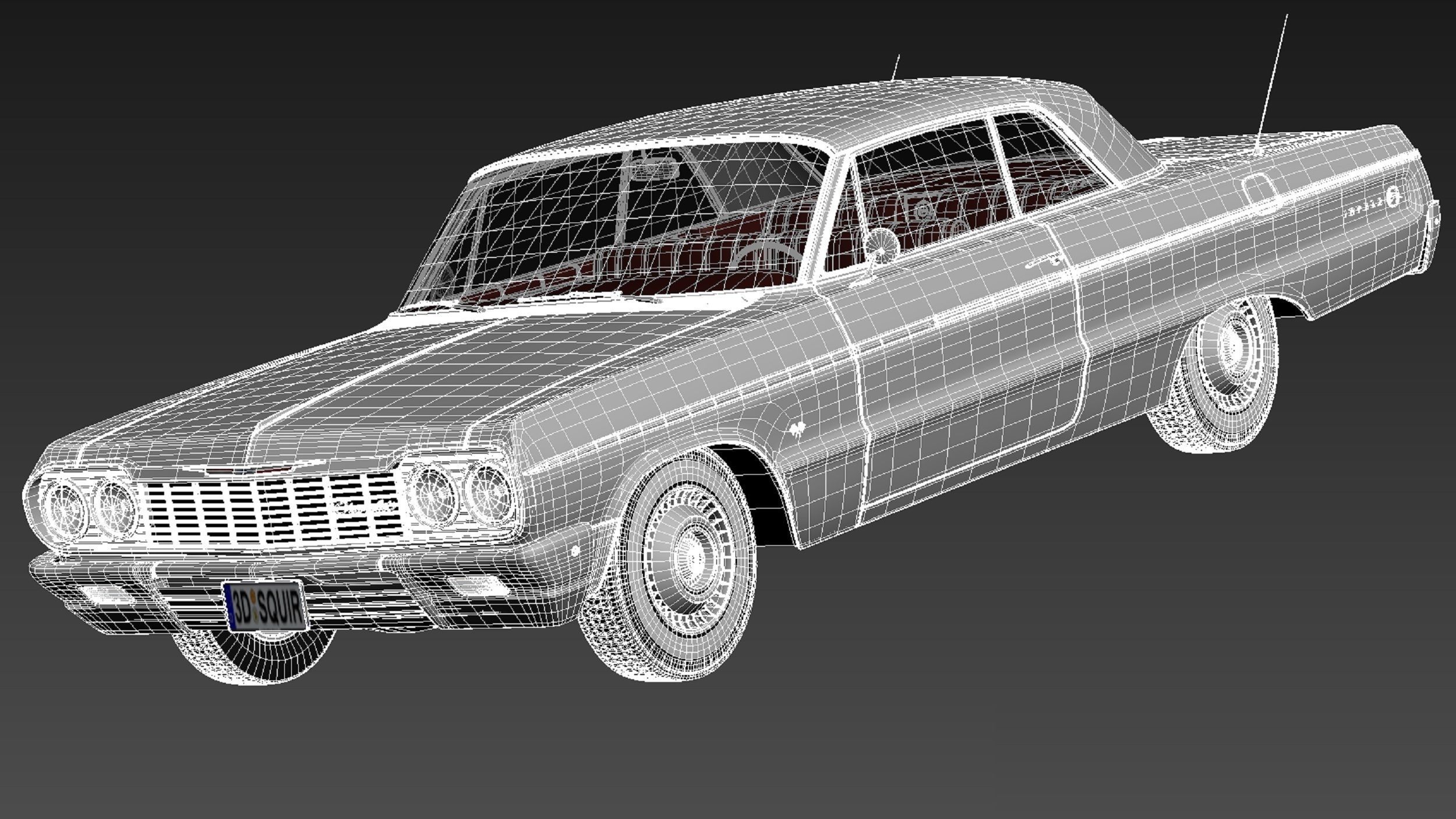 Chevrolet Impala Coupe 1964 3D model_17