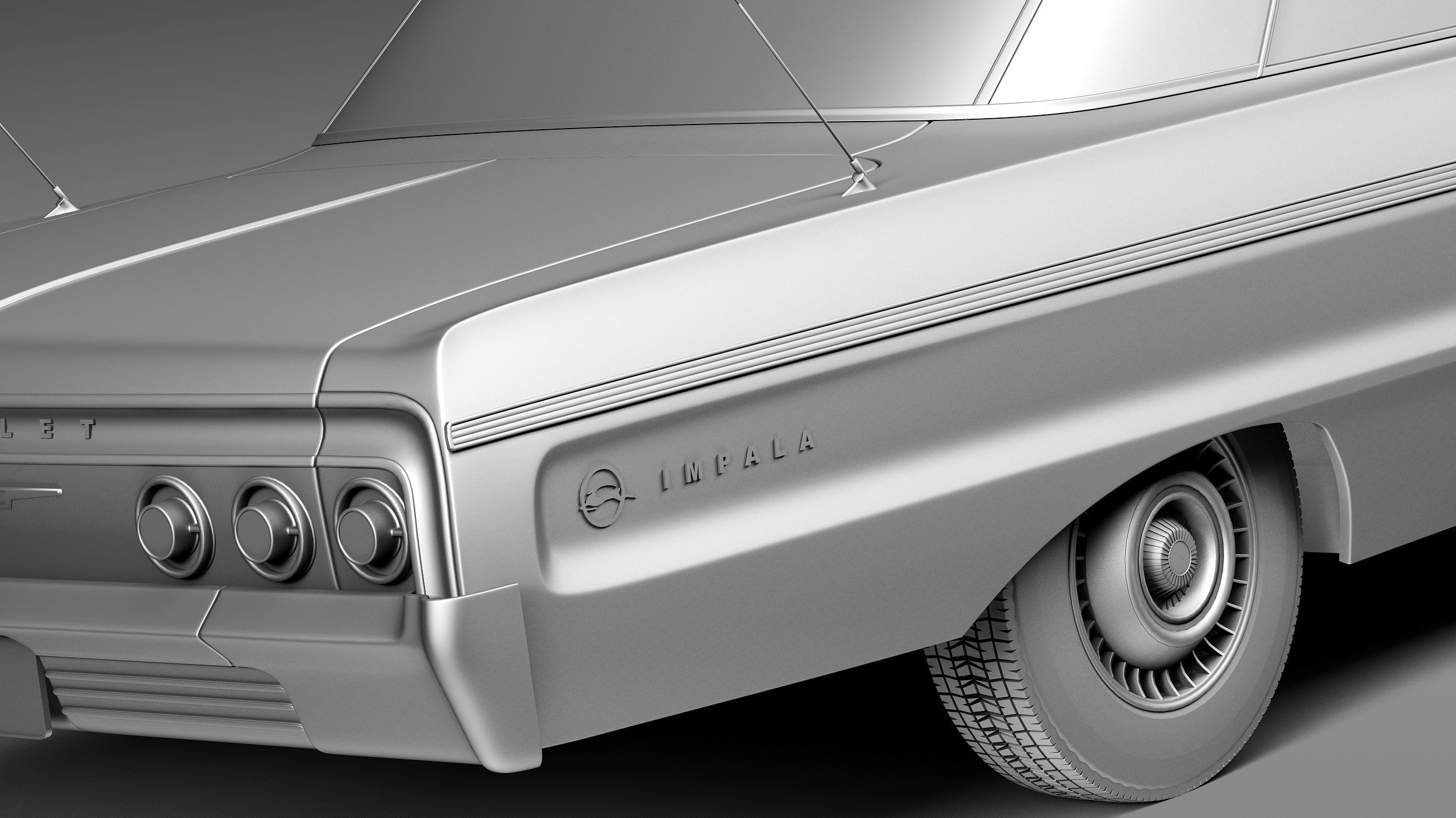 Chevrolet Impala Coupe 1964 3D model_11