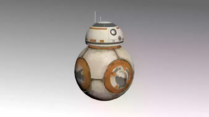 BB-8 Droid Free low-poly 3D model