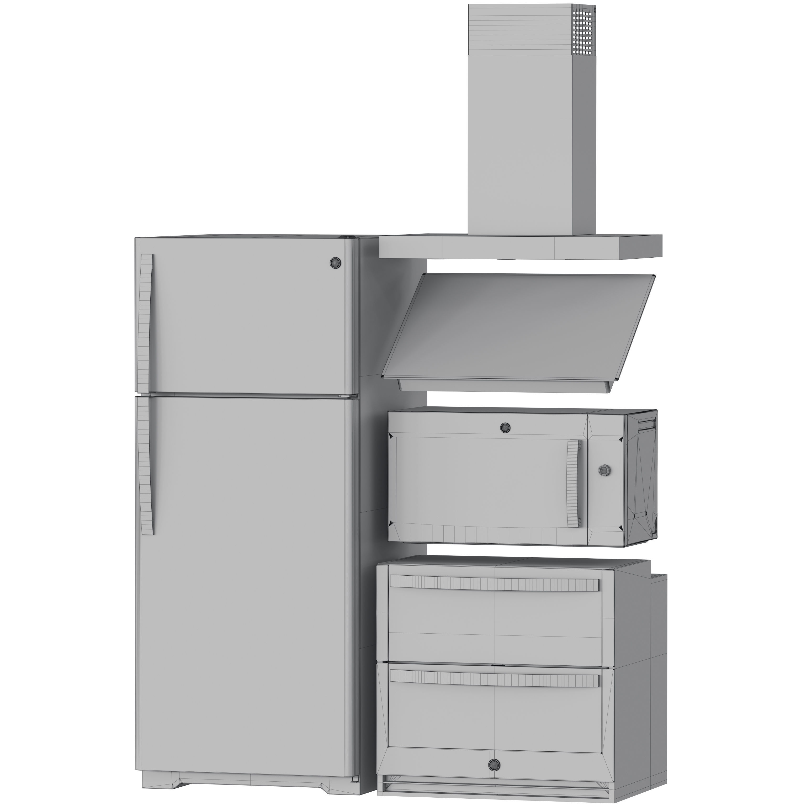 GE Appliance Collection 10 3D model_6