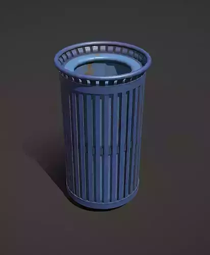 Blue City Trash Can