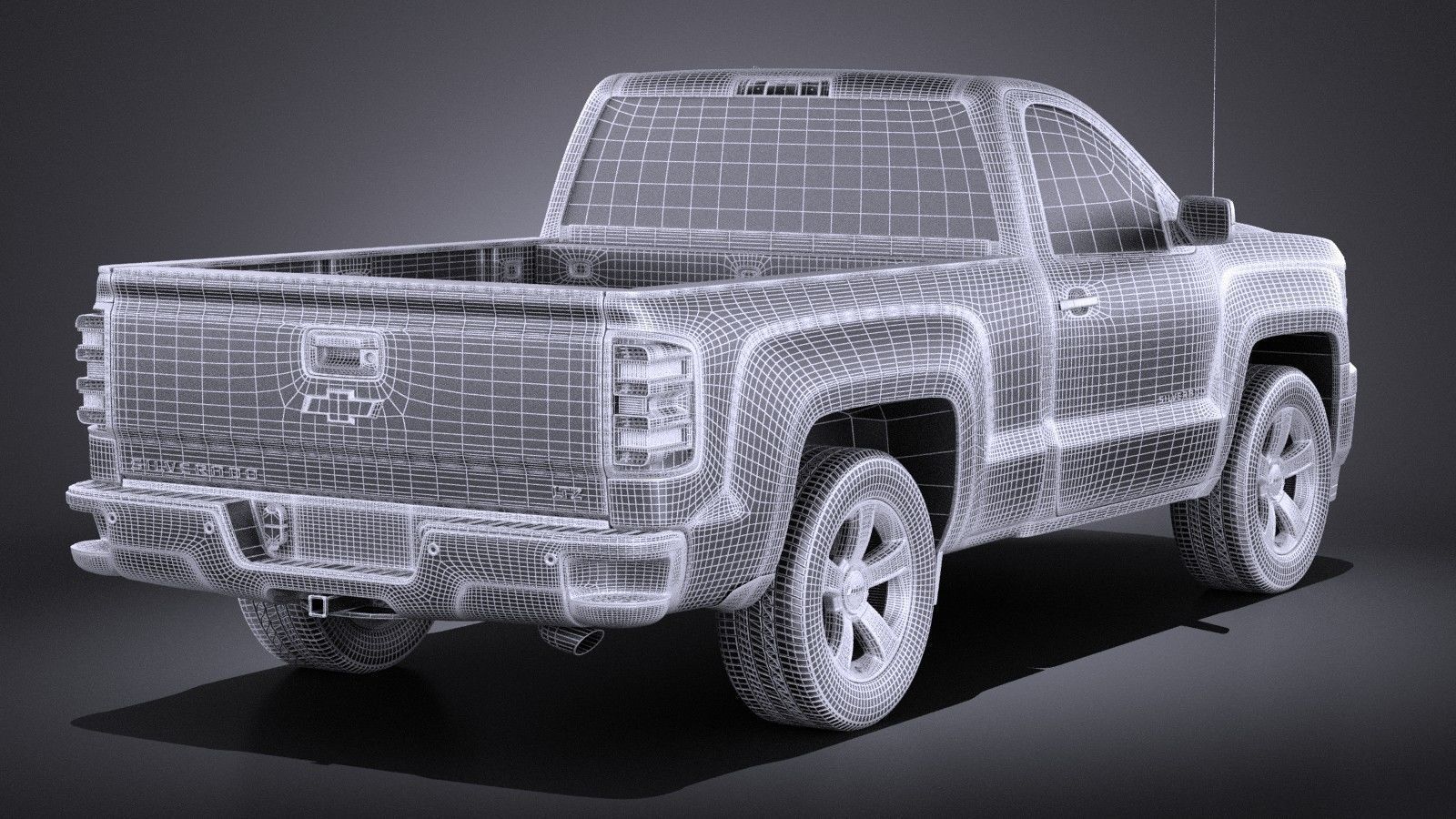 Chevrolet Silverado 2014 Regular Cab VRAY 3D model_13