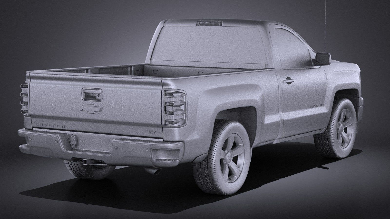 Chevrolet Silverado 2014 Regular Cab VRAY 3D model_10