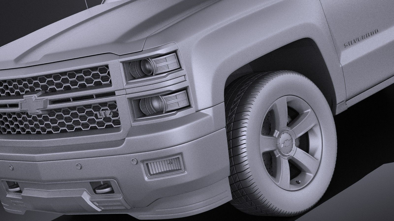 Chevrolet Silverado 2014 Regular Cab VRAY 3D model_9