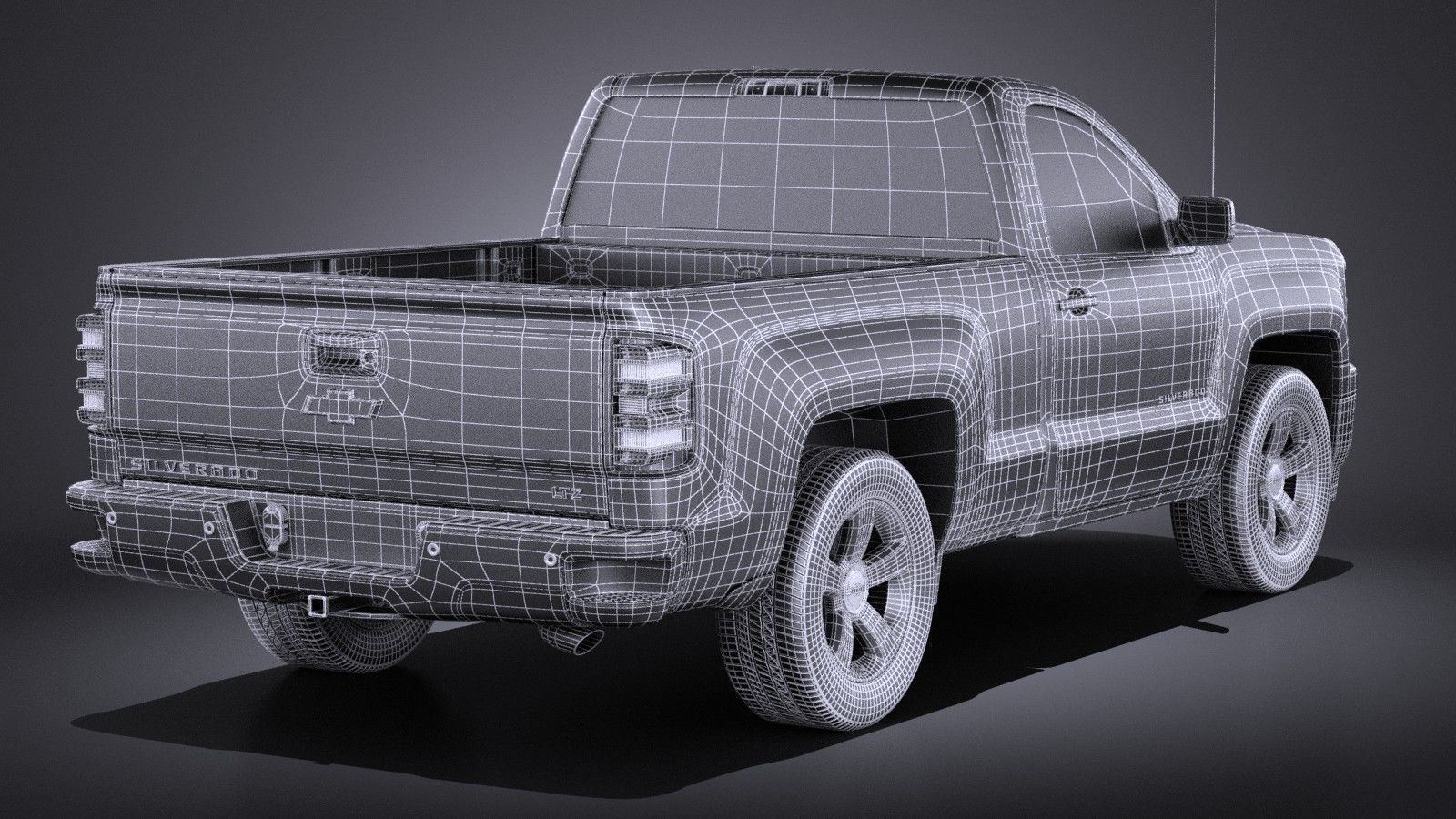 Chevrolet Silverado 2014 Regular Cab VRAY 3D model_14