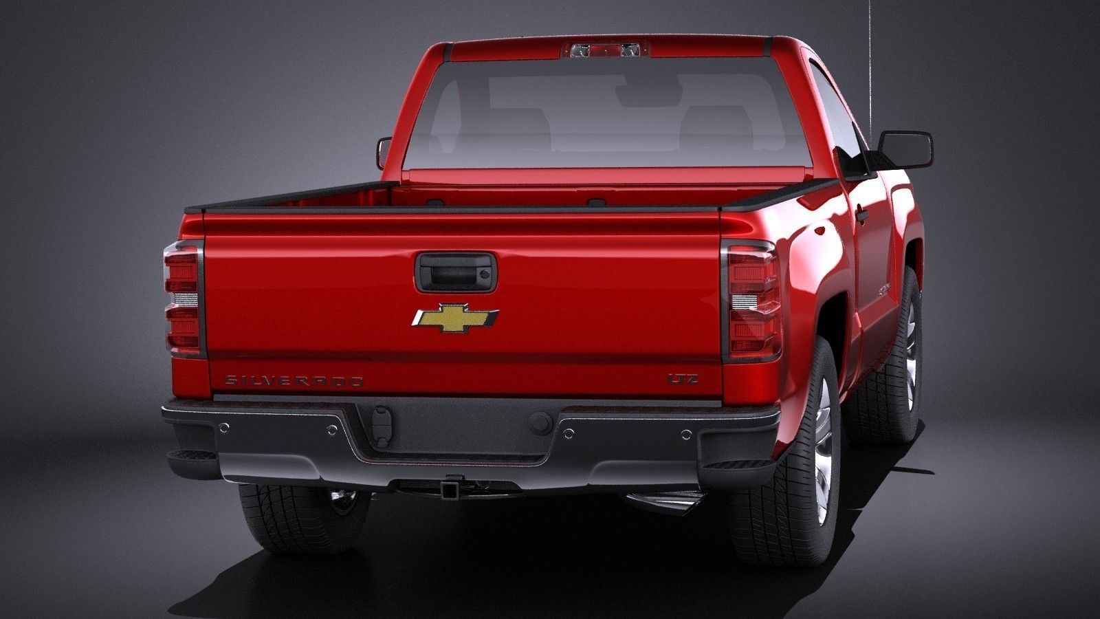 Chevrolet Silverado 2014 Regular Cab VRAY 3D model_3